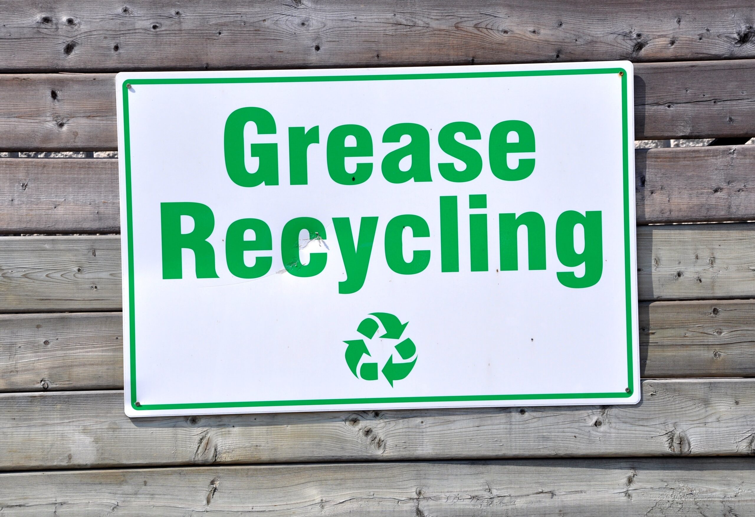 Grease Recycling Sign